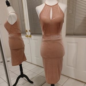 2/$70 New Pink Form Fitting Dress - size XS